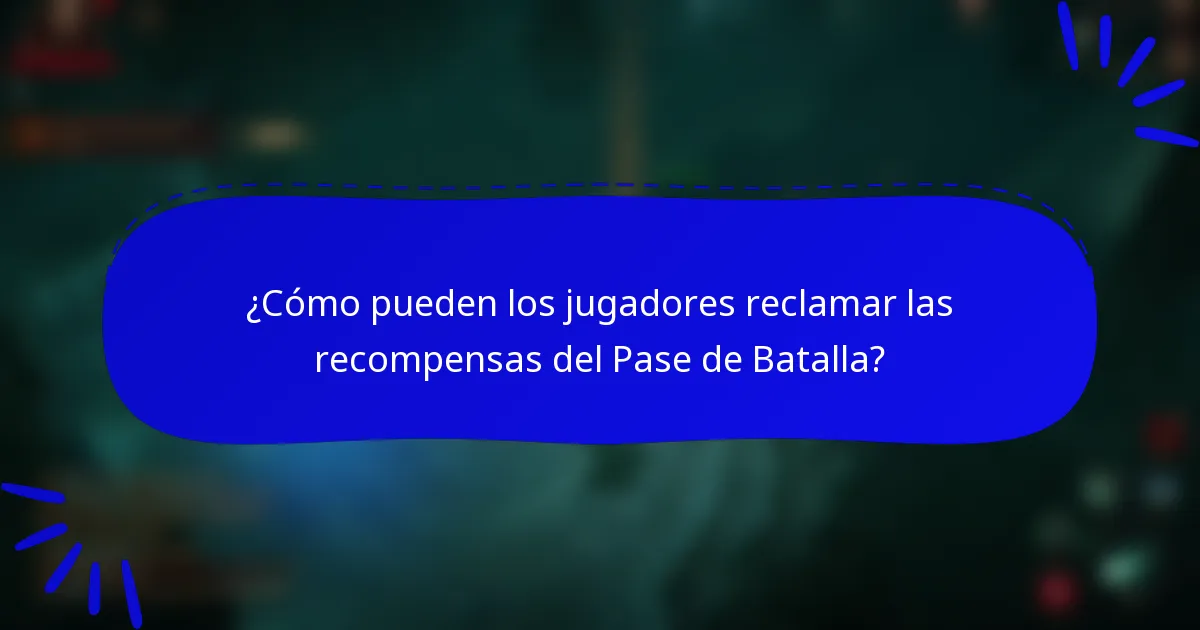 ¿Cómo pueden los jugadores reclamar las recompensas del Pase de Batalla?
